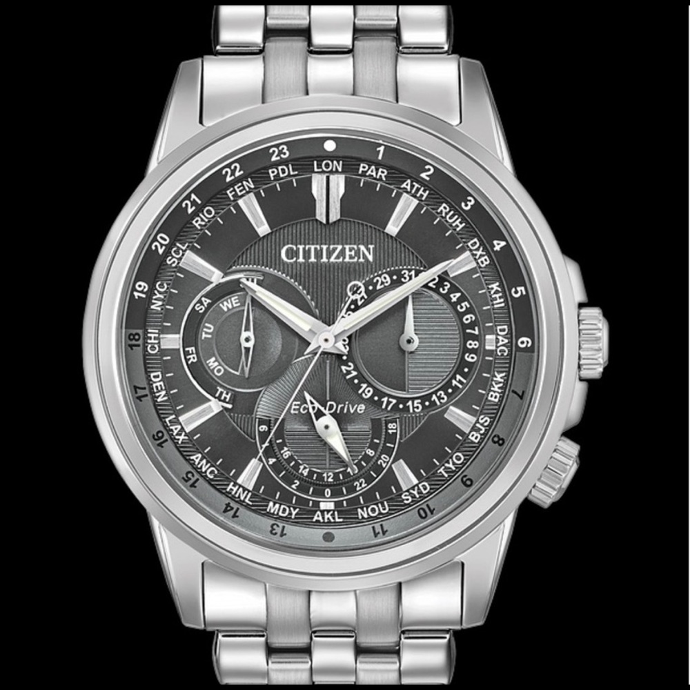 Citizen-Calendrier-8729-R005791-Stainless-Steel-Eco-Drive-Mens Watch